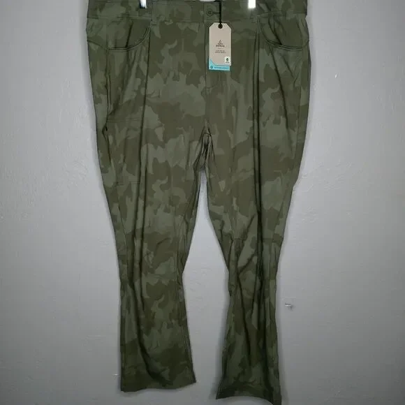 Prana Halle Straight Pants Plus II in Sage Camo - Picture 6 of 11